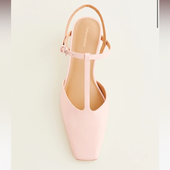 NWT REFORMATION Helena T-strap Pump, Rosewater, size 6.5 - Picture 5 of 11